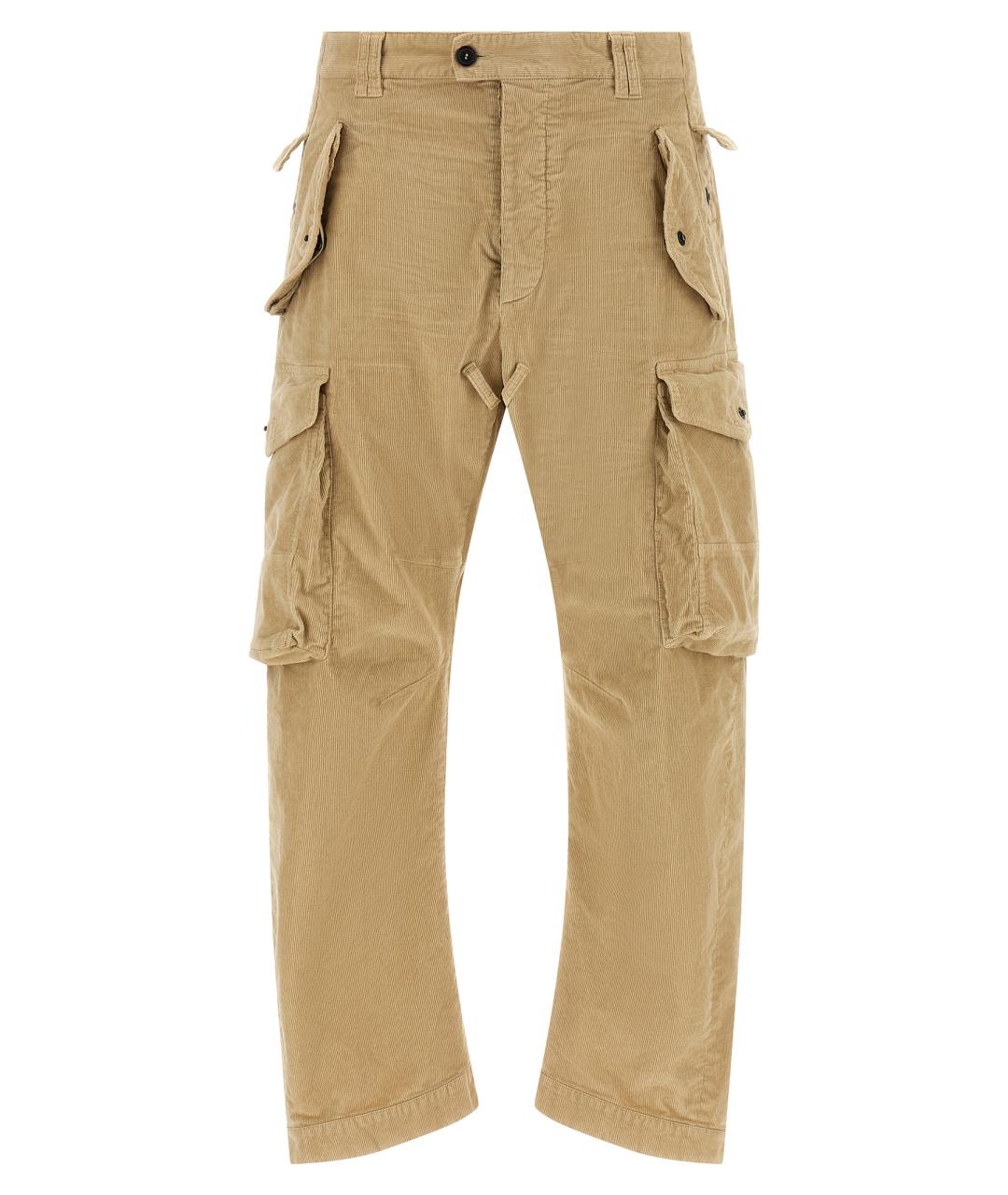 DSQUARED2 Бежевые хлопковые повседневные брюки, фото 1