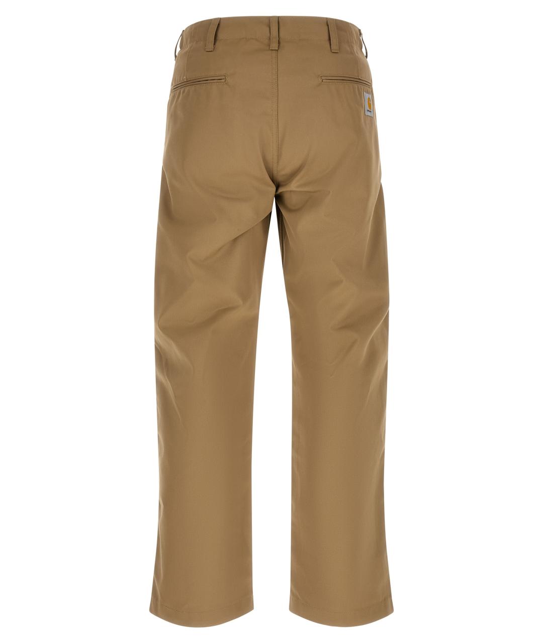CARHARTT WIP Коричневые хлопковые повседневные брюки, фото 2