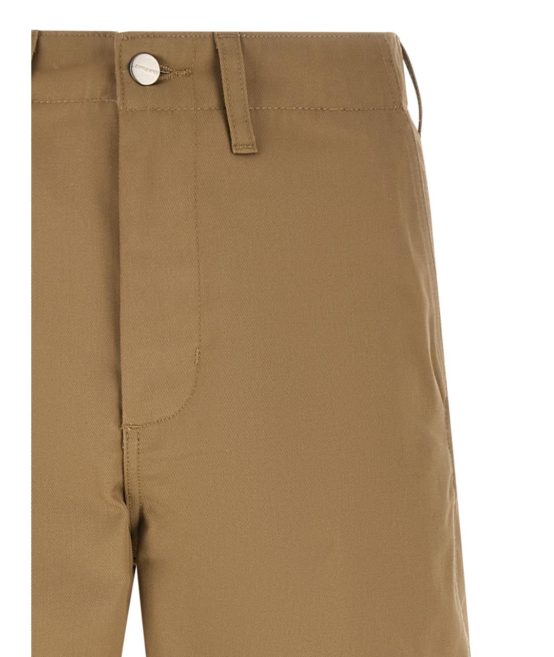 CARHARTT WIP Коричневые хлопковые повседневные брюки, фото 3