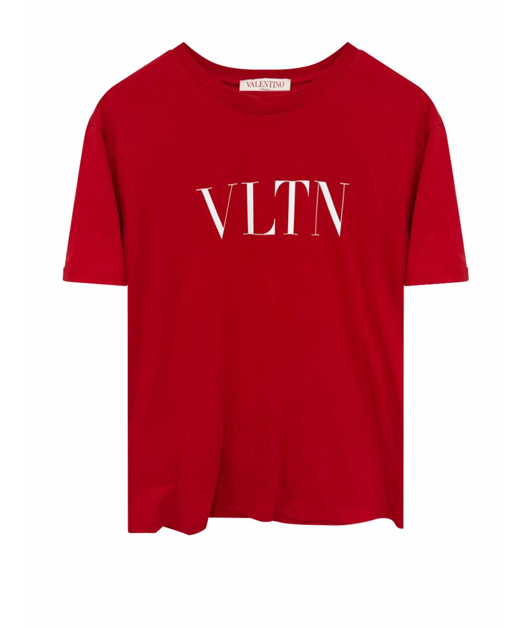 VALENTINO Красная хлопковая футболка, фото 1