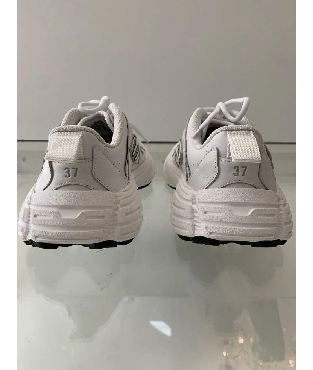 BALENCIAGA Белые кожаные кроссовки, фото 4