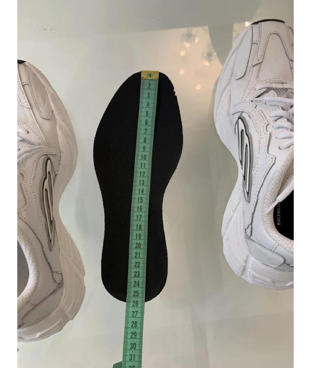 BALENCIAGA Белые кожаные кроссовки, фото 7