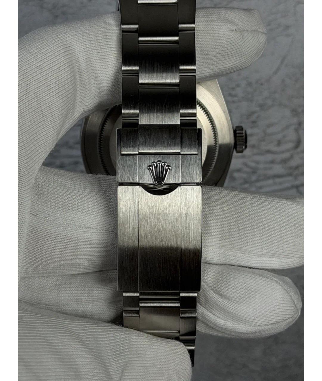 ROLEX Черные металлические часы, фото 6