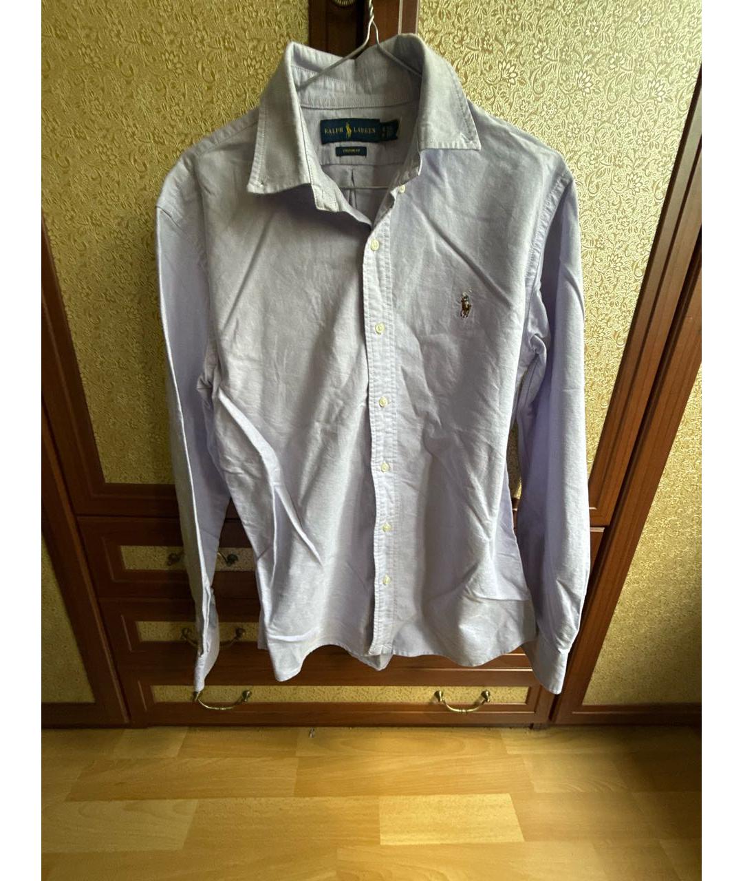 POLO RALPH LAUREN Фиолетовая хлопковая классическая рубашка, фото 5