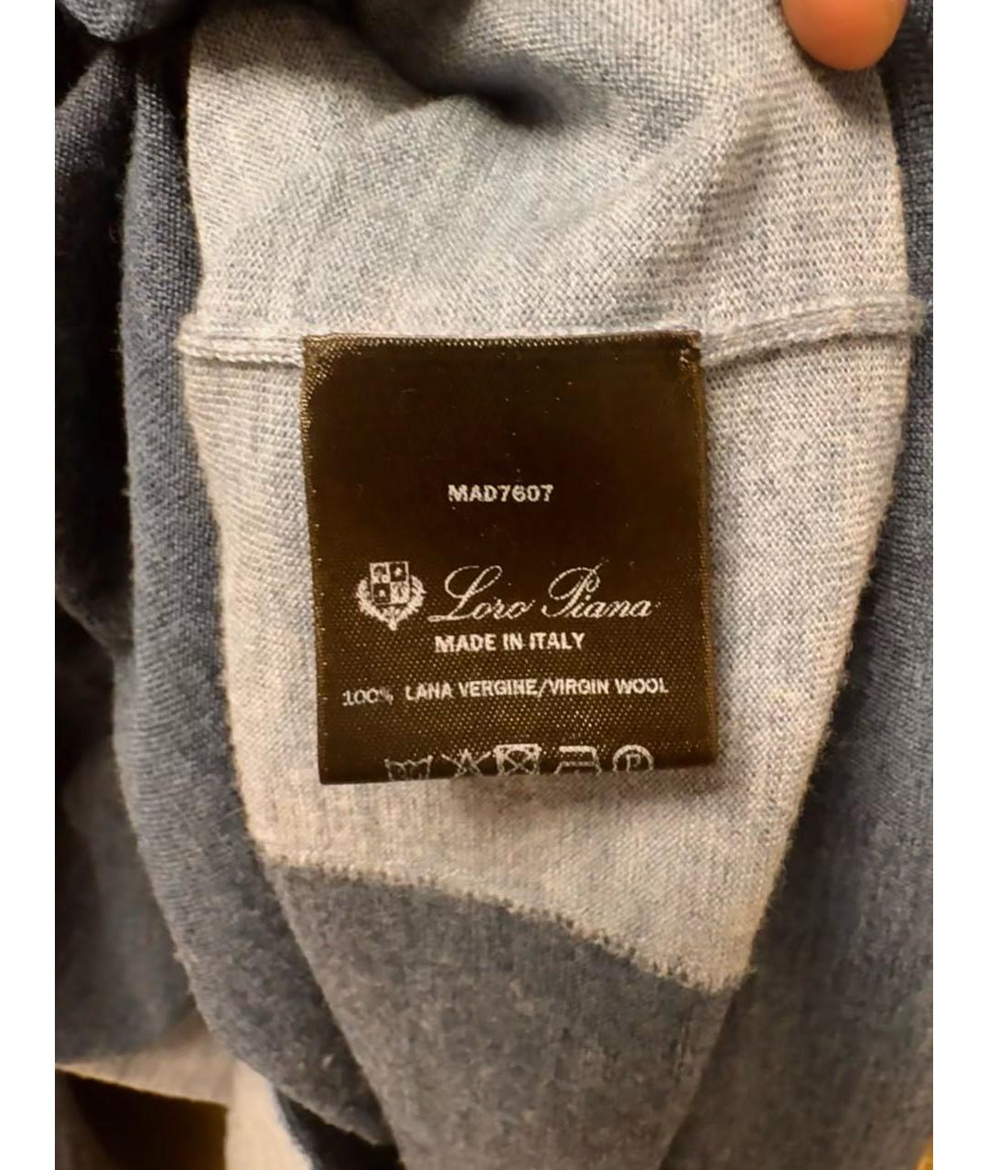 LORO PIANA Темно-синий шерстяной джемпер / свитер, фото 6