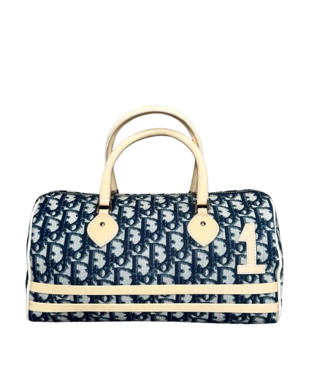 CHRISTIAN DIOR Темно-синяя сумка с короткими ручками, фото 1