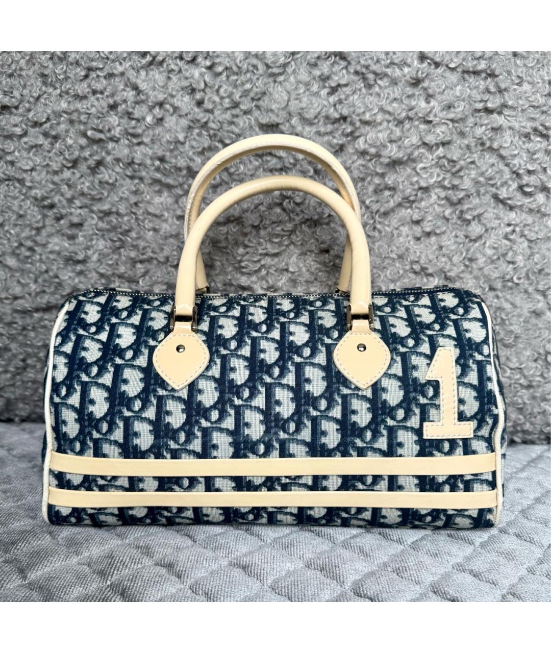 CHRISTIAN DIOR Темно-синяя сумка с короткими ручками, фото 9