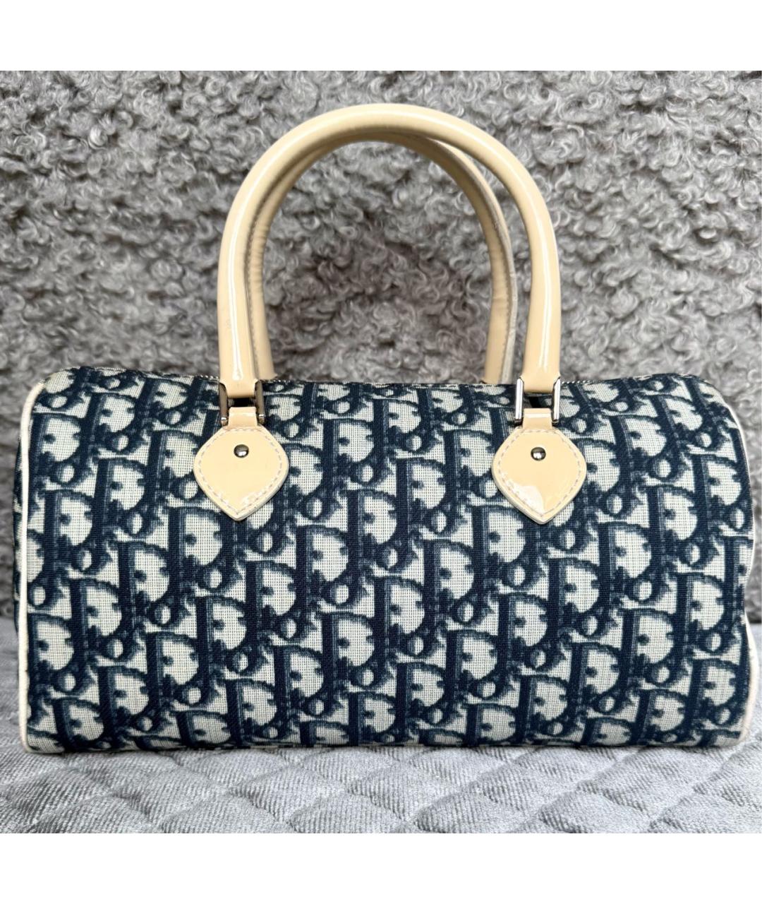 CHRISTIAN DIOR Темно-синяя сумка с короткими ручками, фото 3