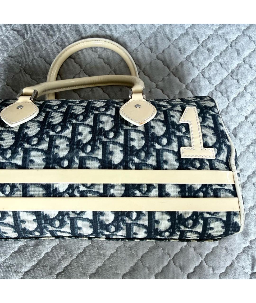 CHRISTIAN DIOR Темно-синяя сумка с короткими ручками, фото 5