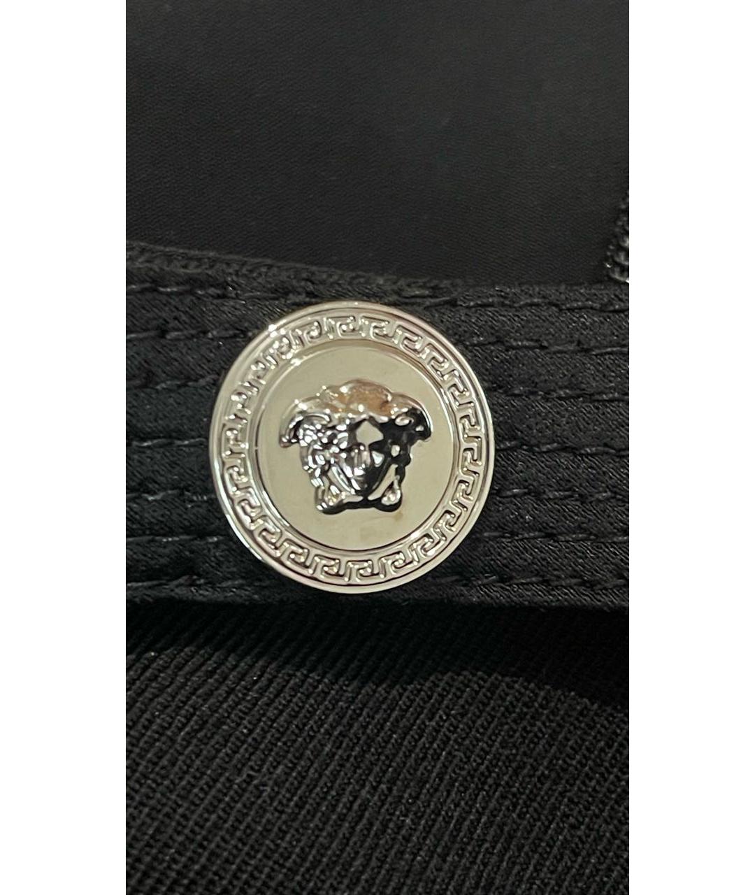 VERSACE Черная шерстяная юбка мини, фото 3