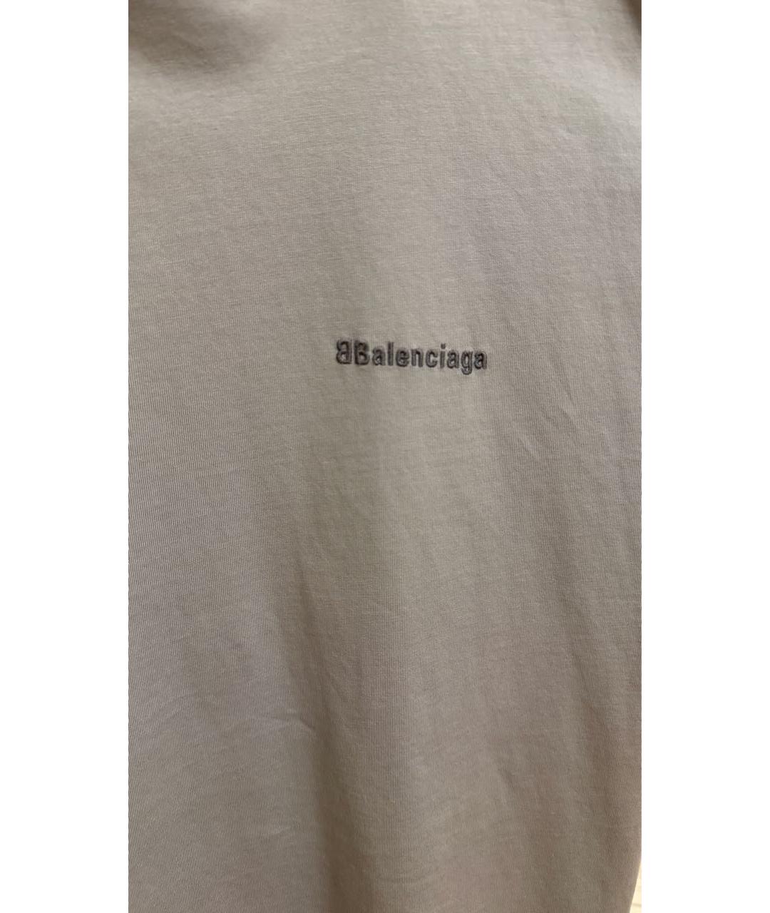 BALENCIAGA Антрацитовая хлопковая футболка, фото 6