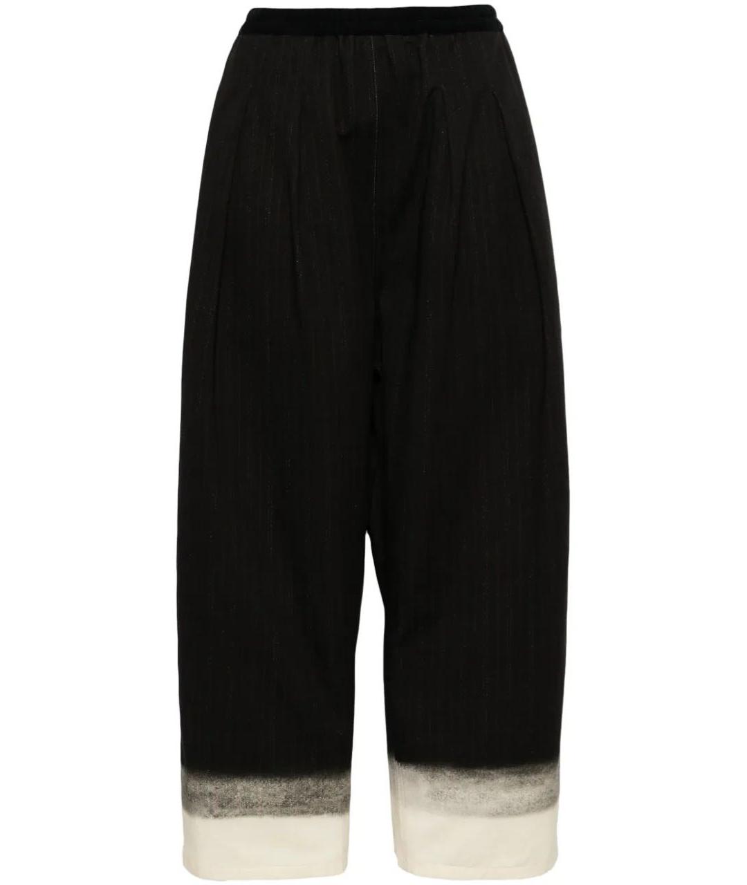 MAISON MARGIELA Антрацитовые хлопковые повседневные брюки, фото 1