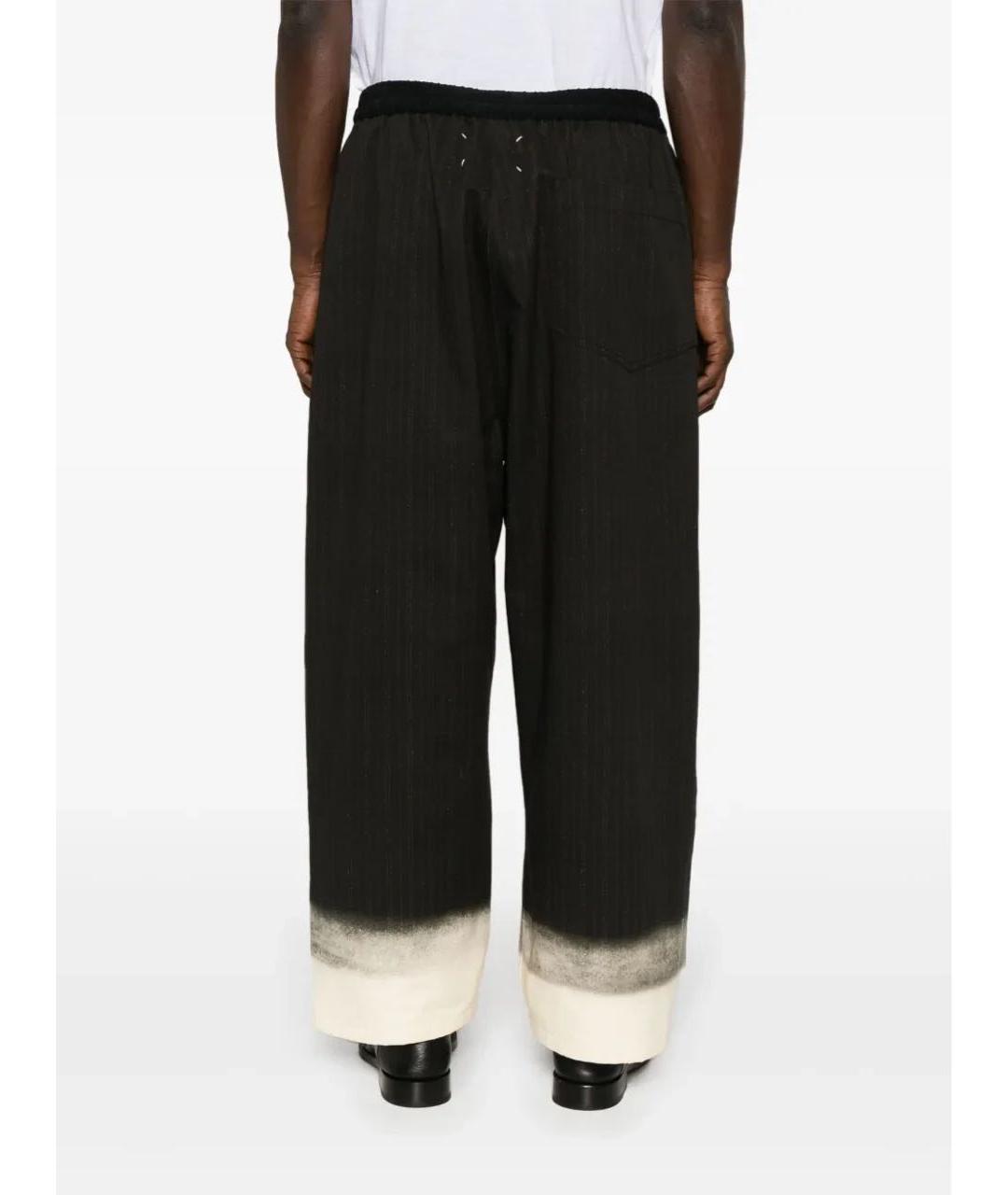 MAISON MARGIELA Антрацитовые хлопковые повседневные брюки, фото 3