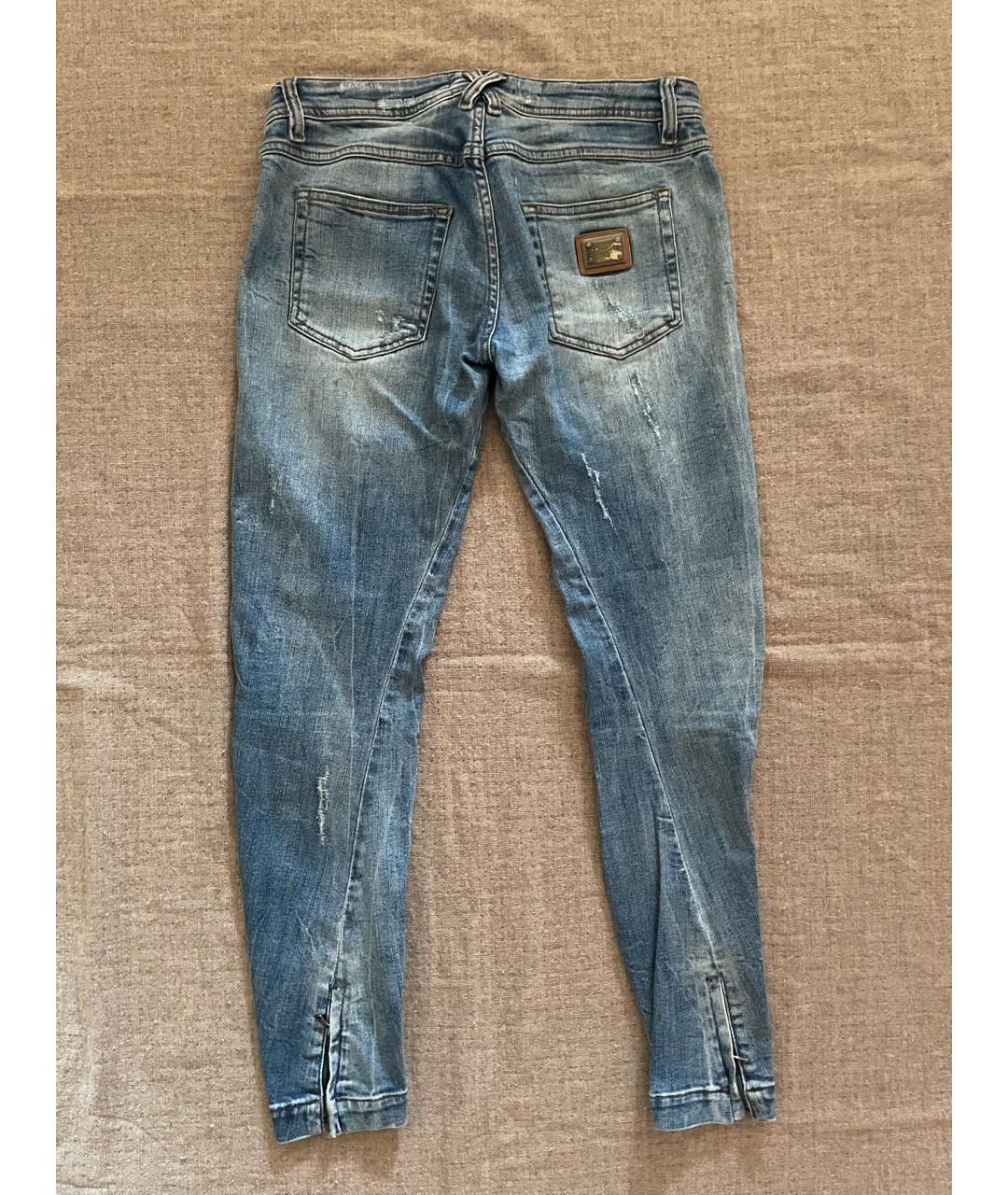 DOLCE&GABBANA Синие джинсы слим, фото 2