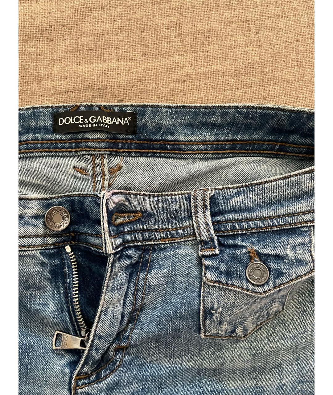 DOLCE&GABBANA Синие джинсы слим, фото 3