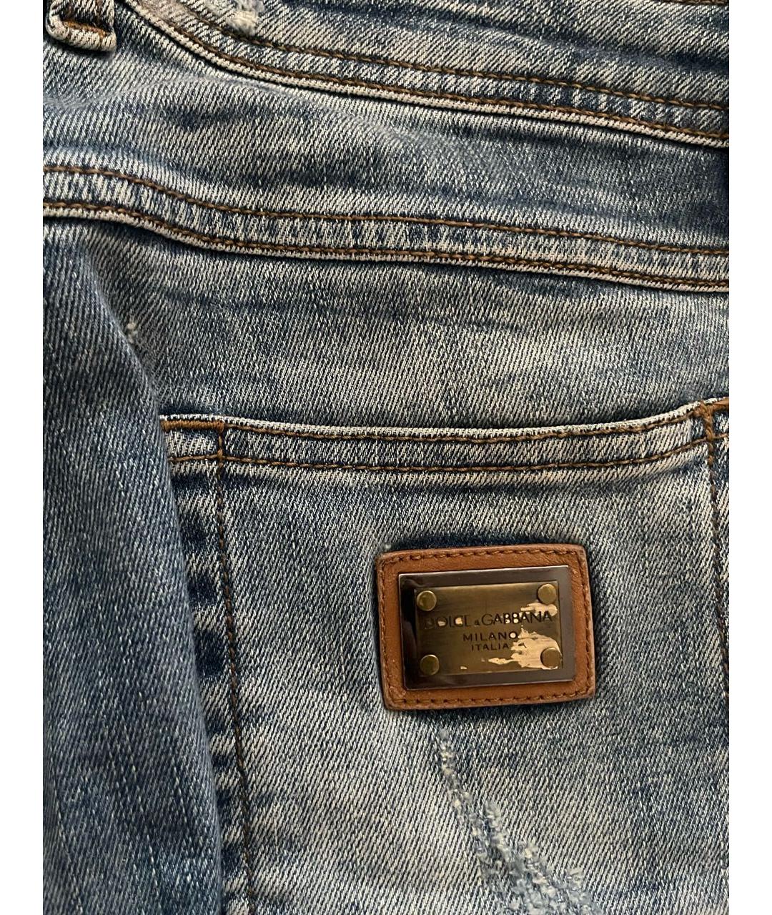 DOLCE&GABBANA Синие джинсы слим, фото 4