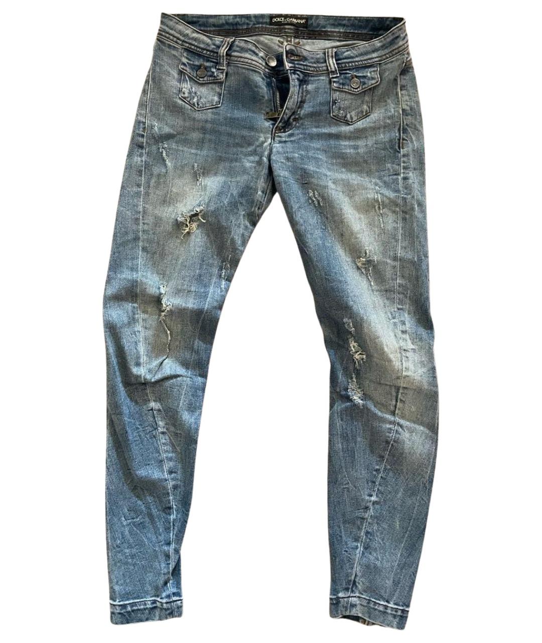 DOLCE&GABBANA Синие джинсы слим, фото 1