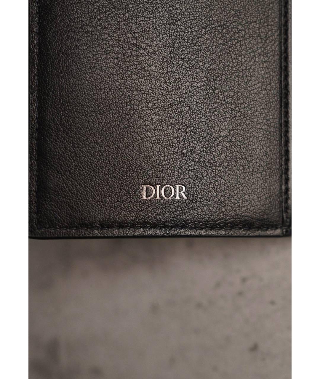 CHRISTIAN DIOR Черная кожаная визитница, фото 5
