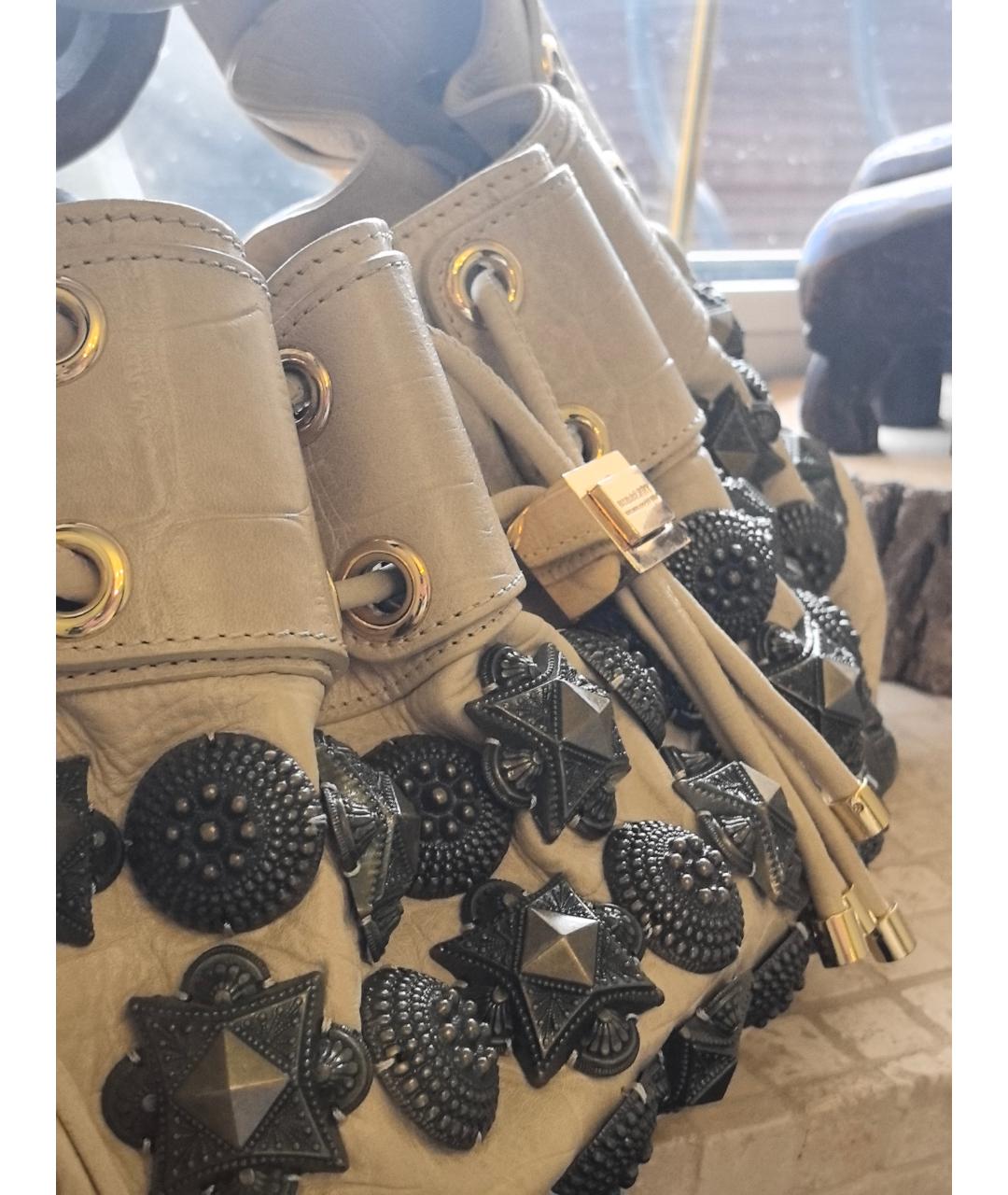 BURBERRY Бежевая кожаная сумка тоут, фото 2