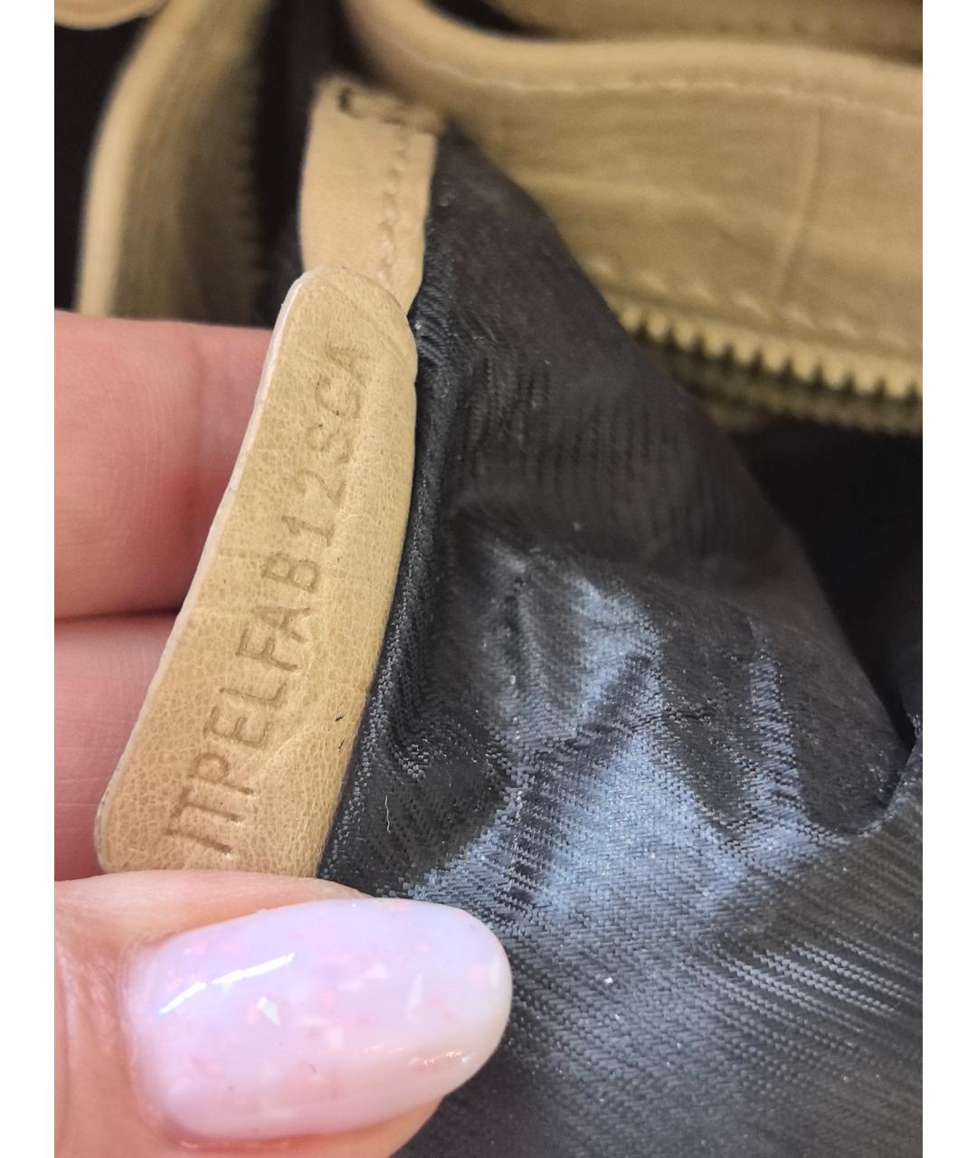 BURBERRY Бежевая кожаная сумка тоут, фото 6
