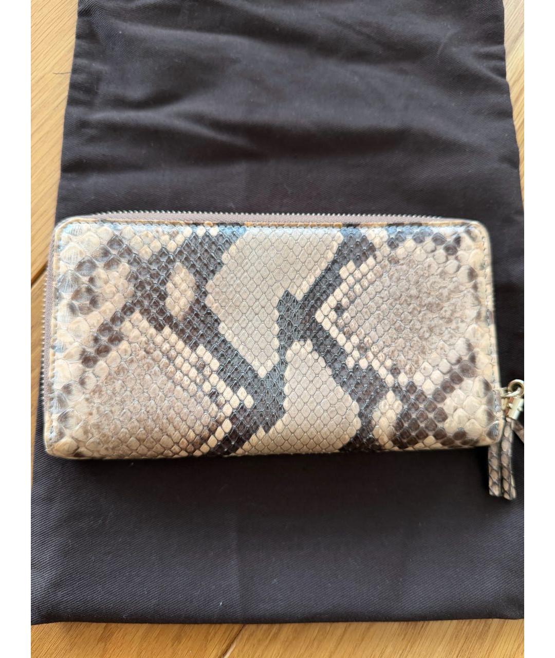 GUCCI Бежевый кошелек из экзотической кожи, фото 2