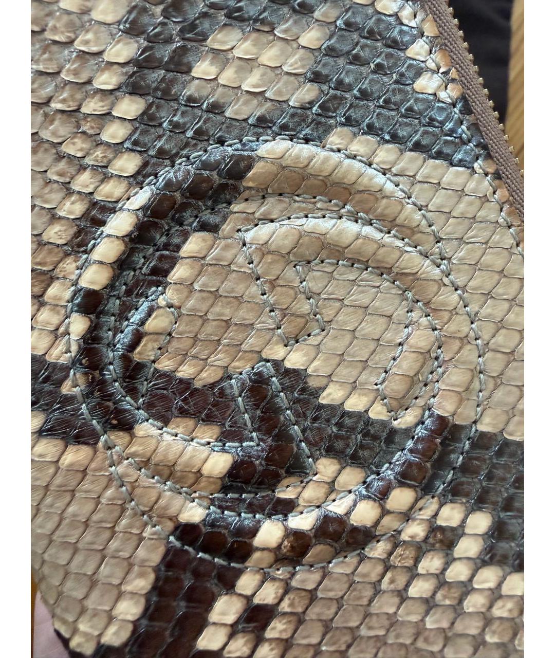 GUCCI Бежевый кошелек из экзотической кожи, фото 4