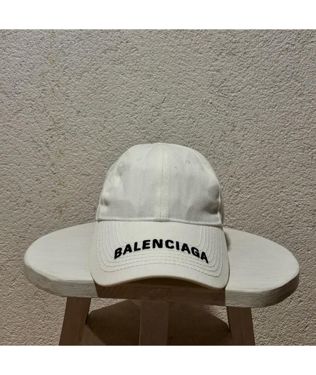 BALENCIAGA Белая хлопковая кепка/бейсболка, фото 5