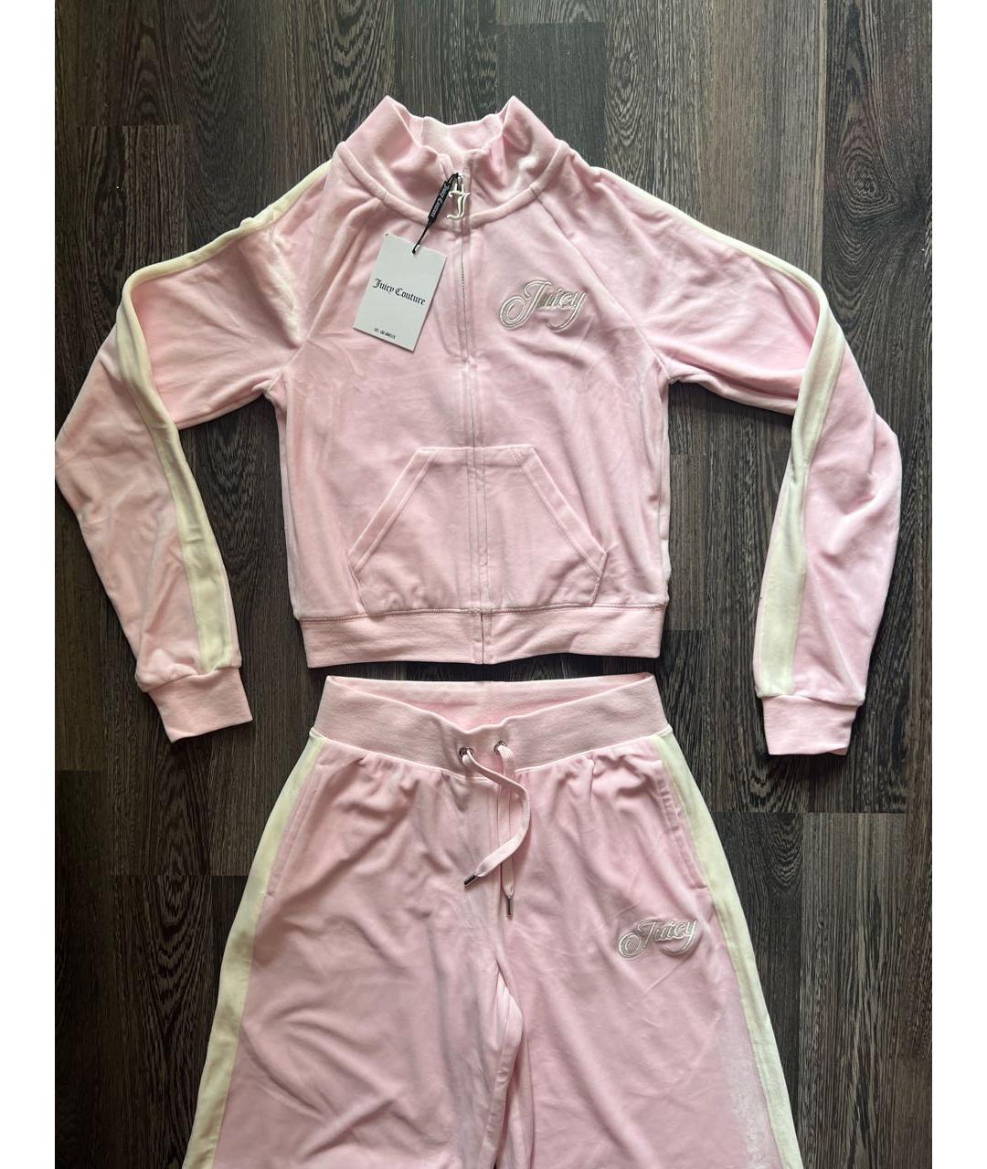 JUICY COUTURE Розовый хлопковый костюм с брюками, фото 3