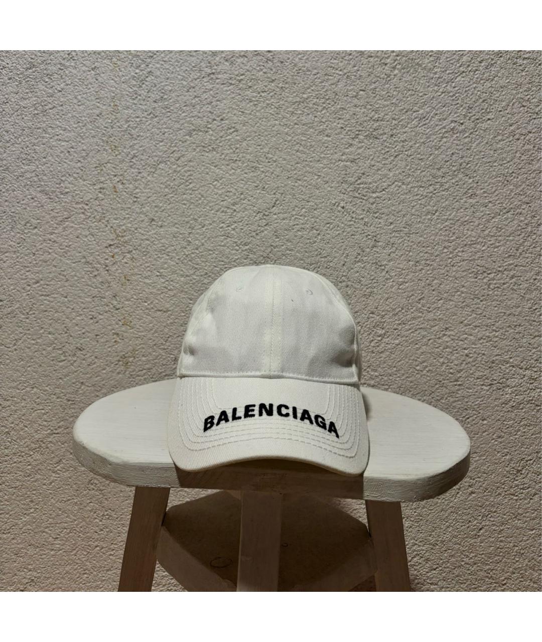BALENCIAGA Белая хлопковая кепка, фото 5