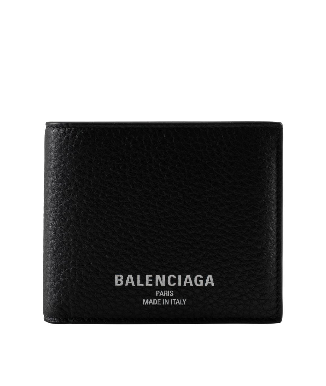 BALENCIAGA Черный кожаный кошелек, фото 1