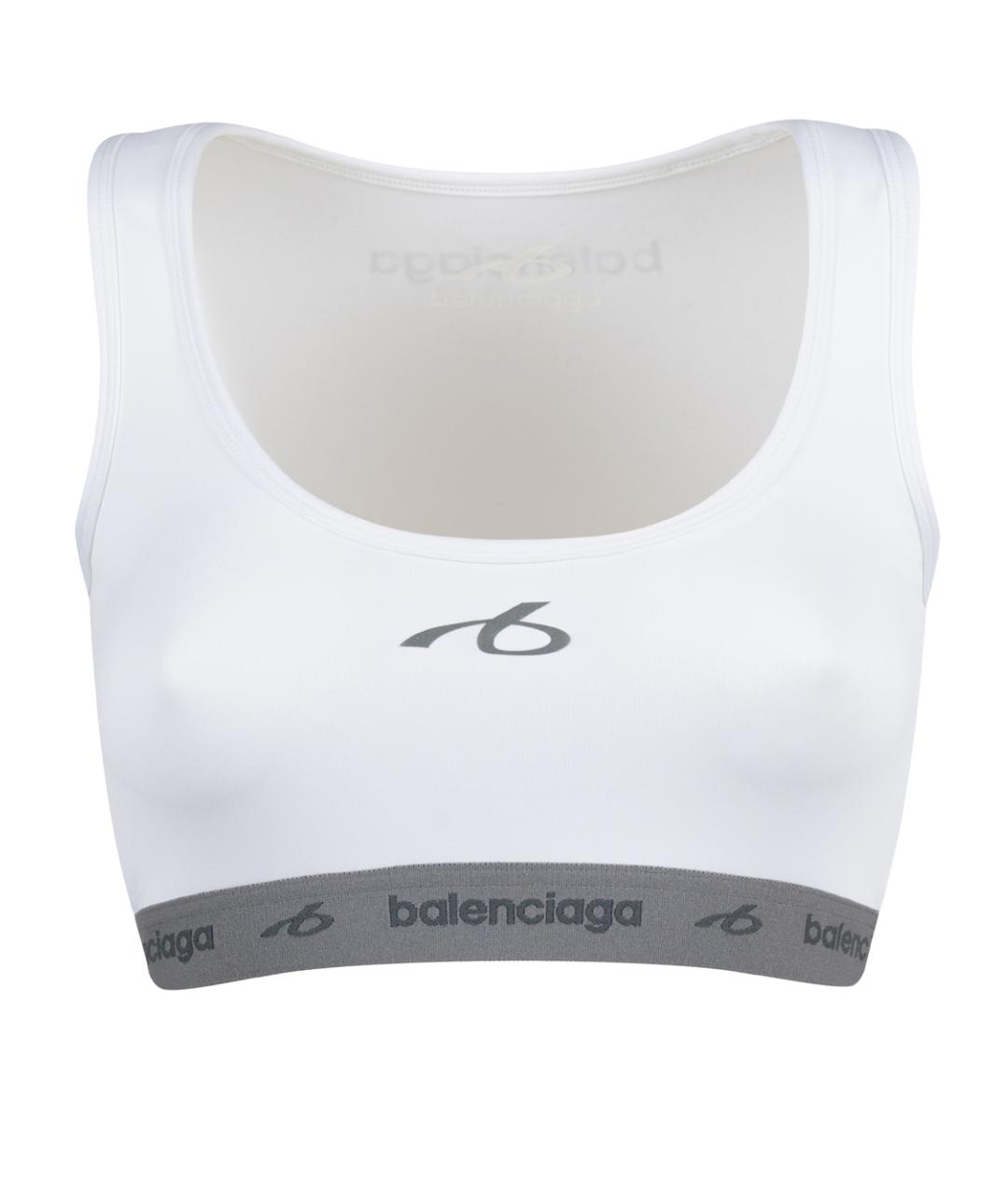 BALENCIAGA Белая полиамидовая майка, фото 1