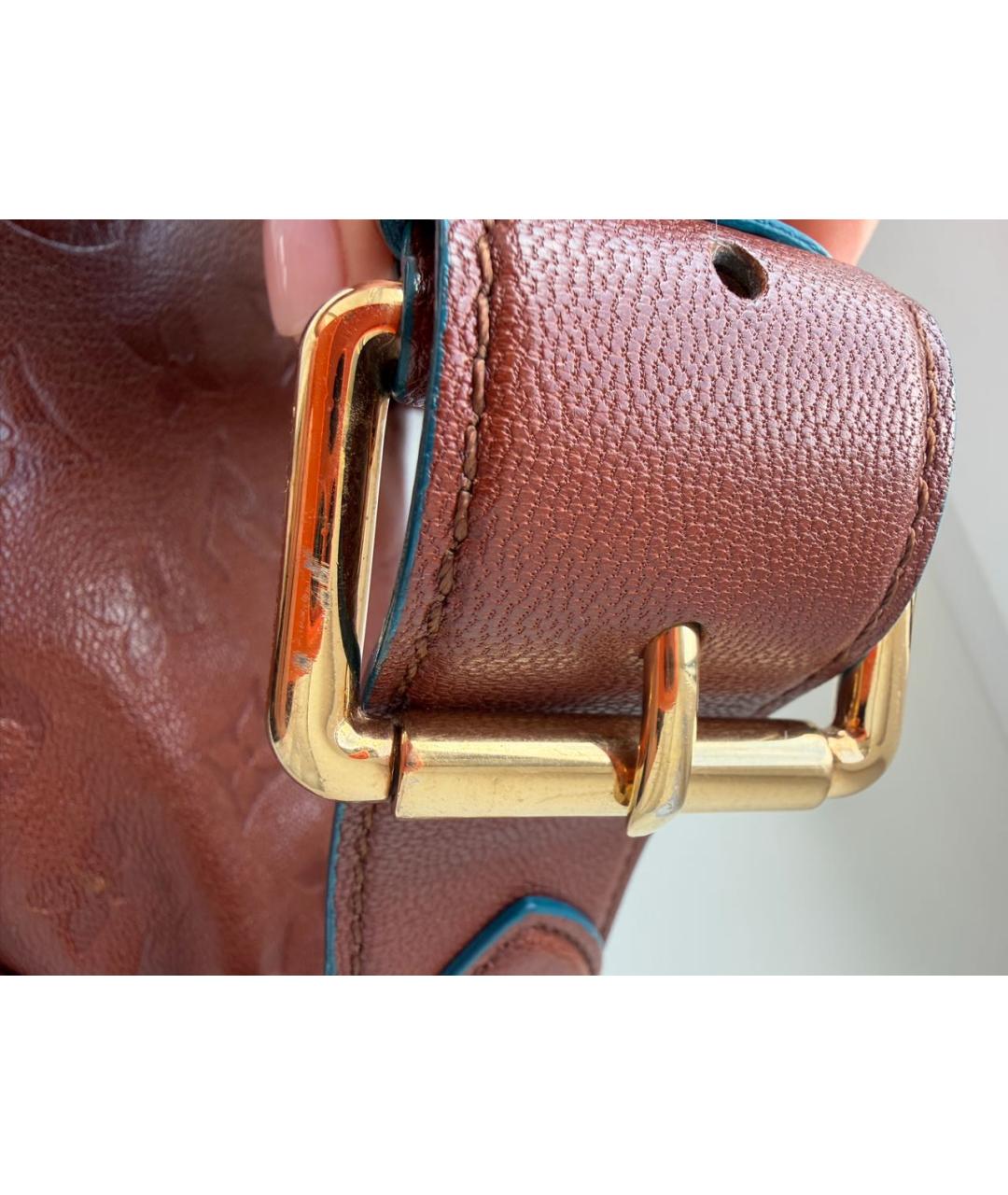 LOUIS VUITTON Коричневая кожаная поясная сумка, фото 4