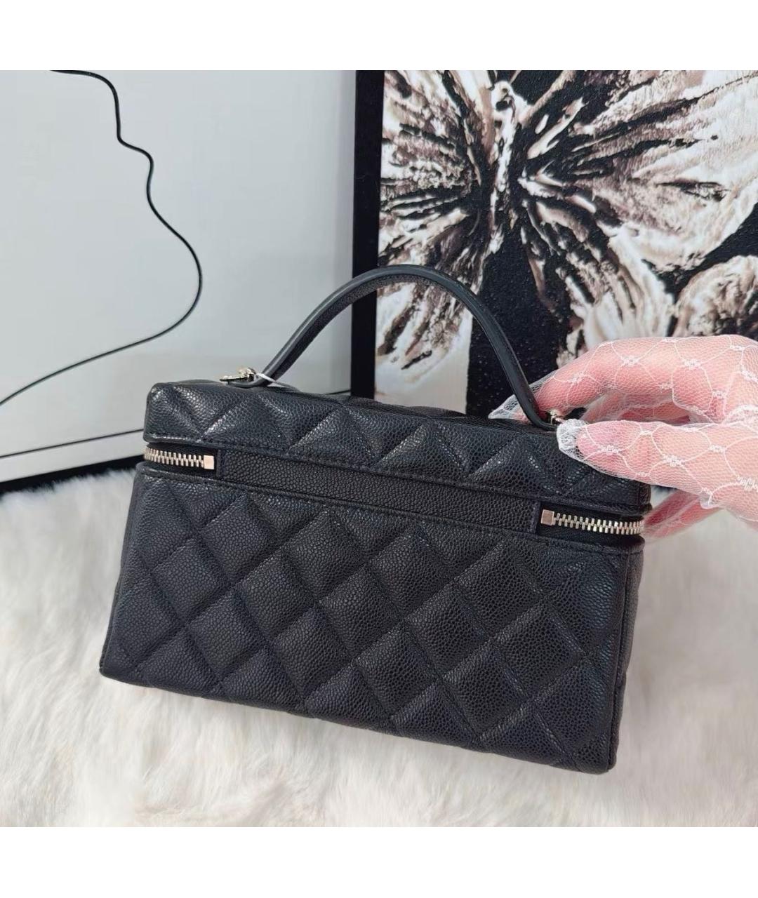CHANEL Черная кожаная сумка через плечо, фото 3