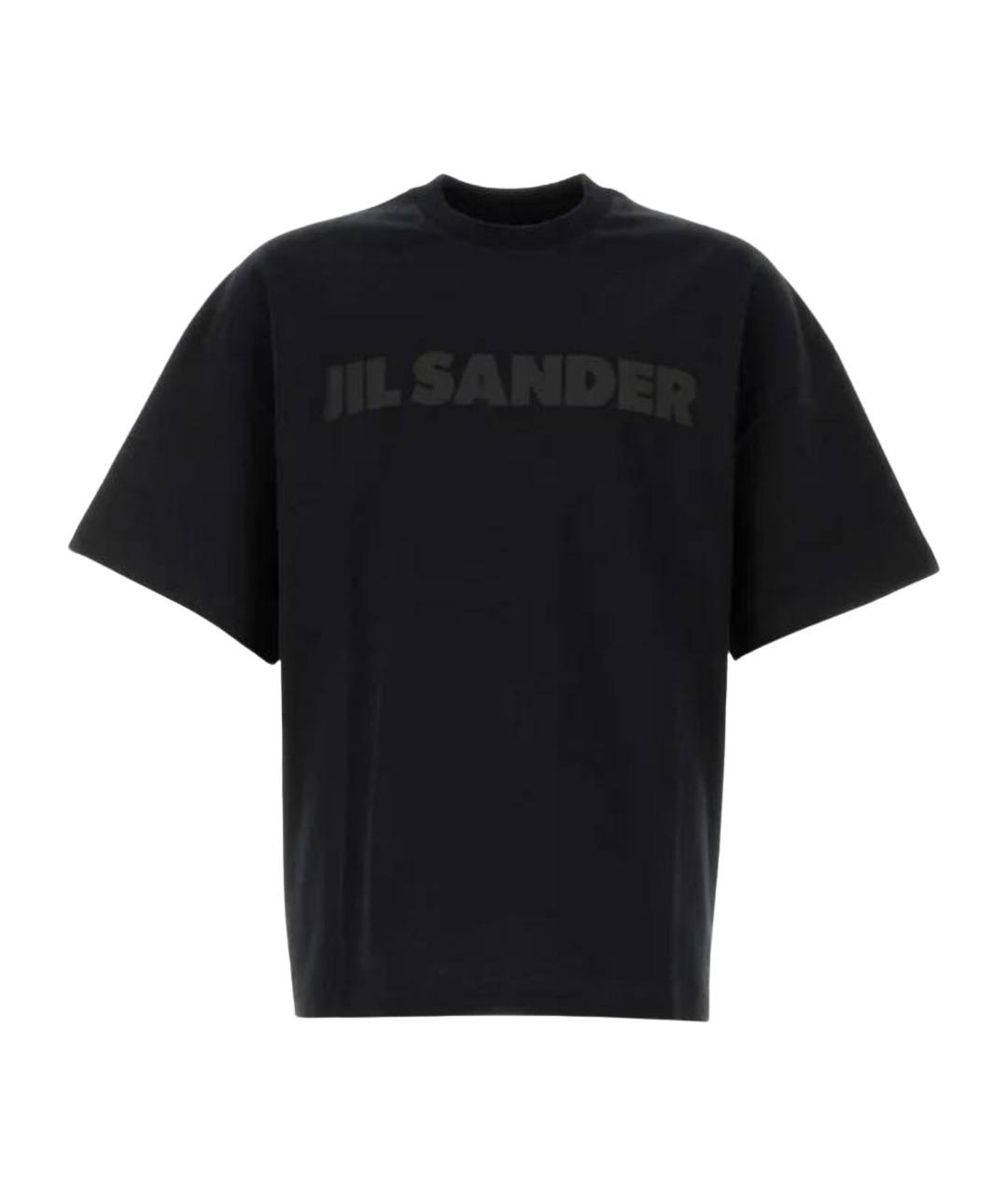 JIL SANDER Черная хлопковая футболка, фото 1