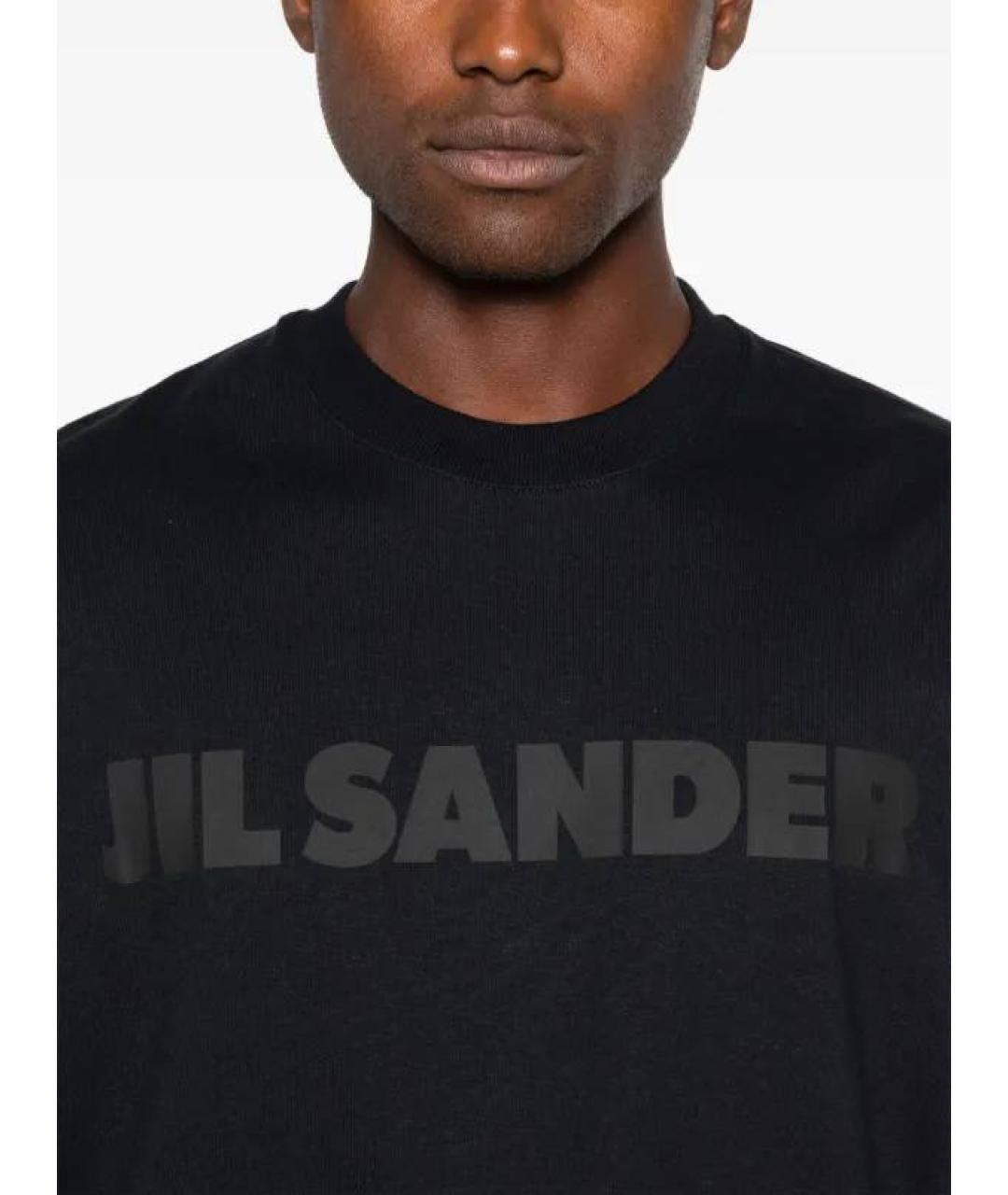 JIL SANDER Черная хлопковая футболка, фото 4