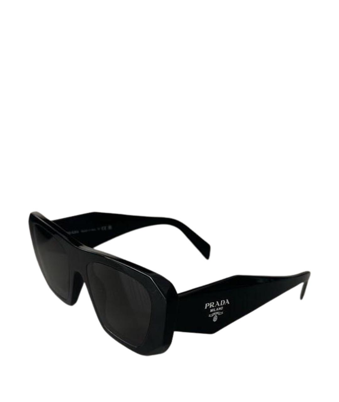 PRADA Черные пластиковые солнцезащитные очки, фото 1