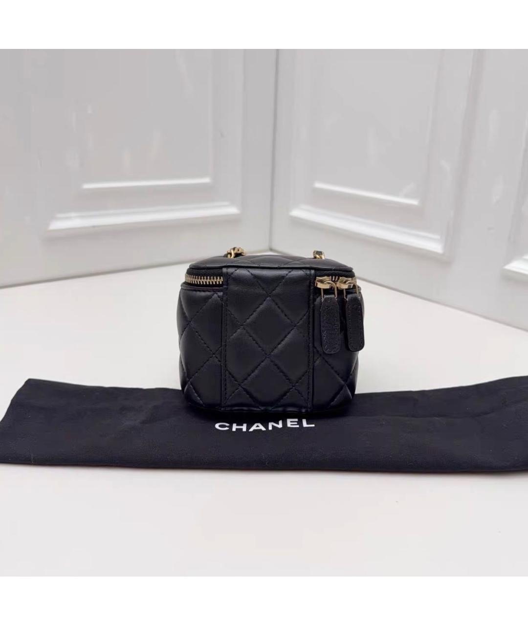 CHANEL Черная кожаная сумка через плечо, фото 2