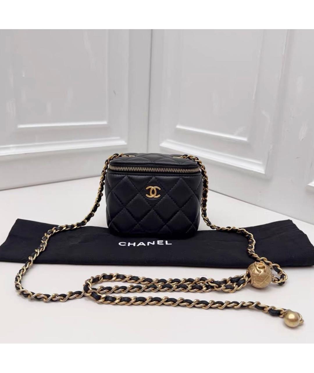 CHANEL Черная кожаная сумка через плечо, фото 8