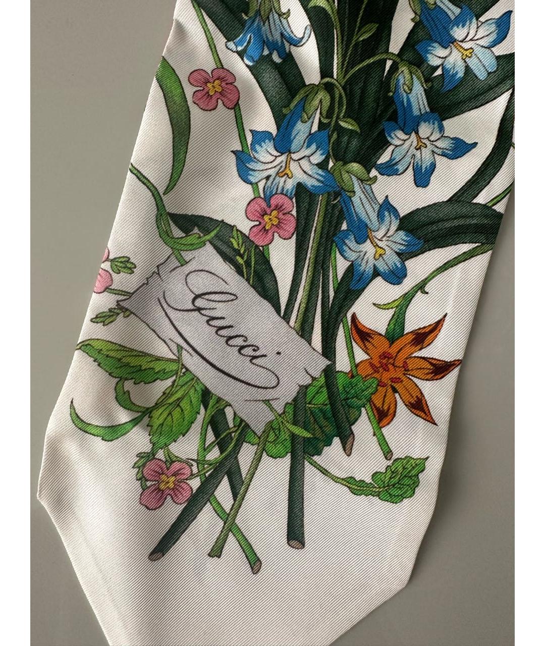 GUCCI Белый шелковый платок, фото 7