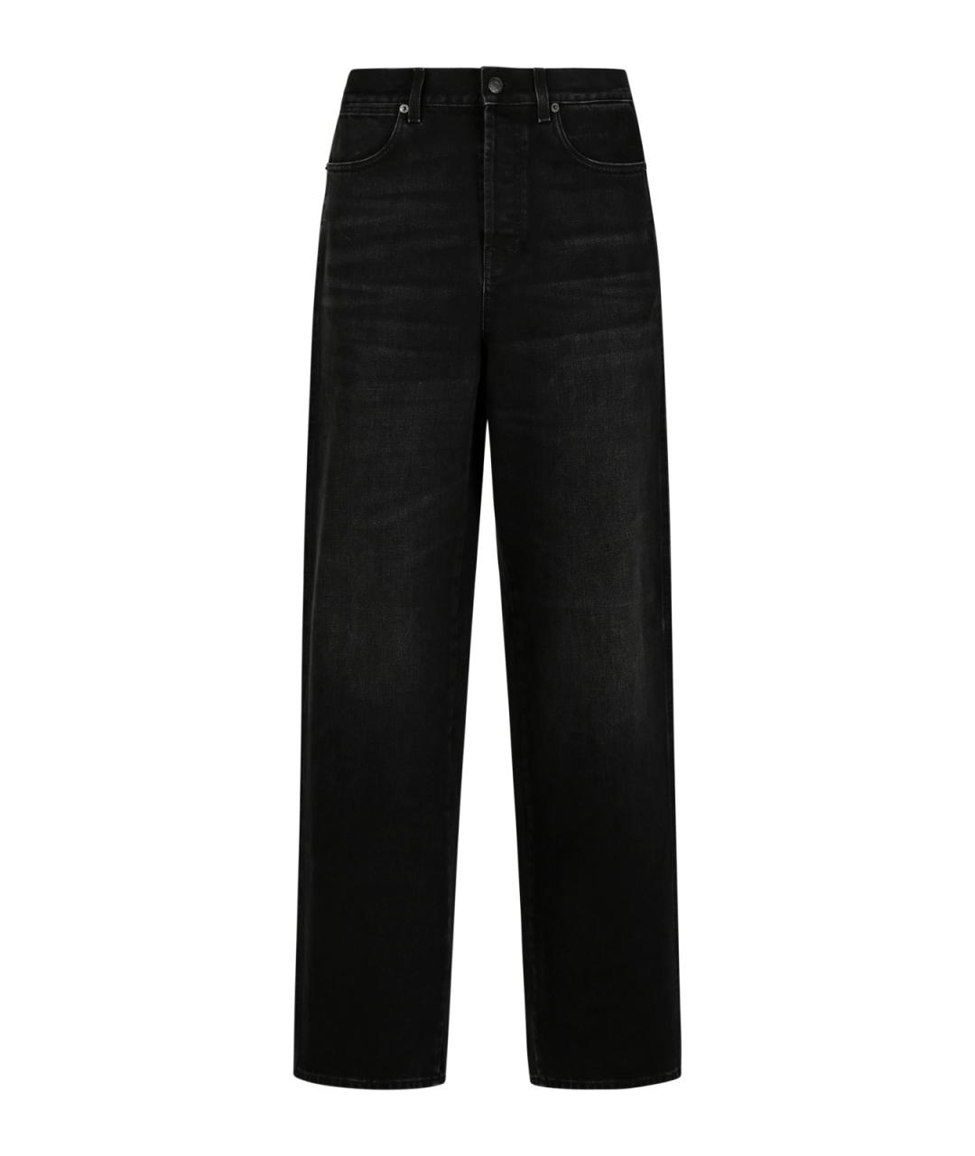 GUCCI Черные хлопковые прямые джинсы, фото 2