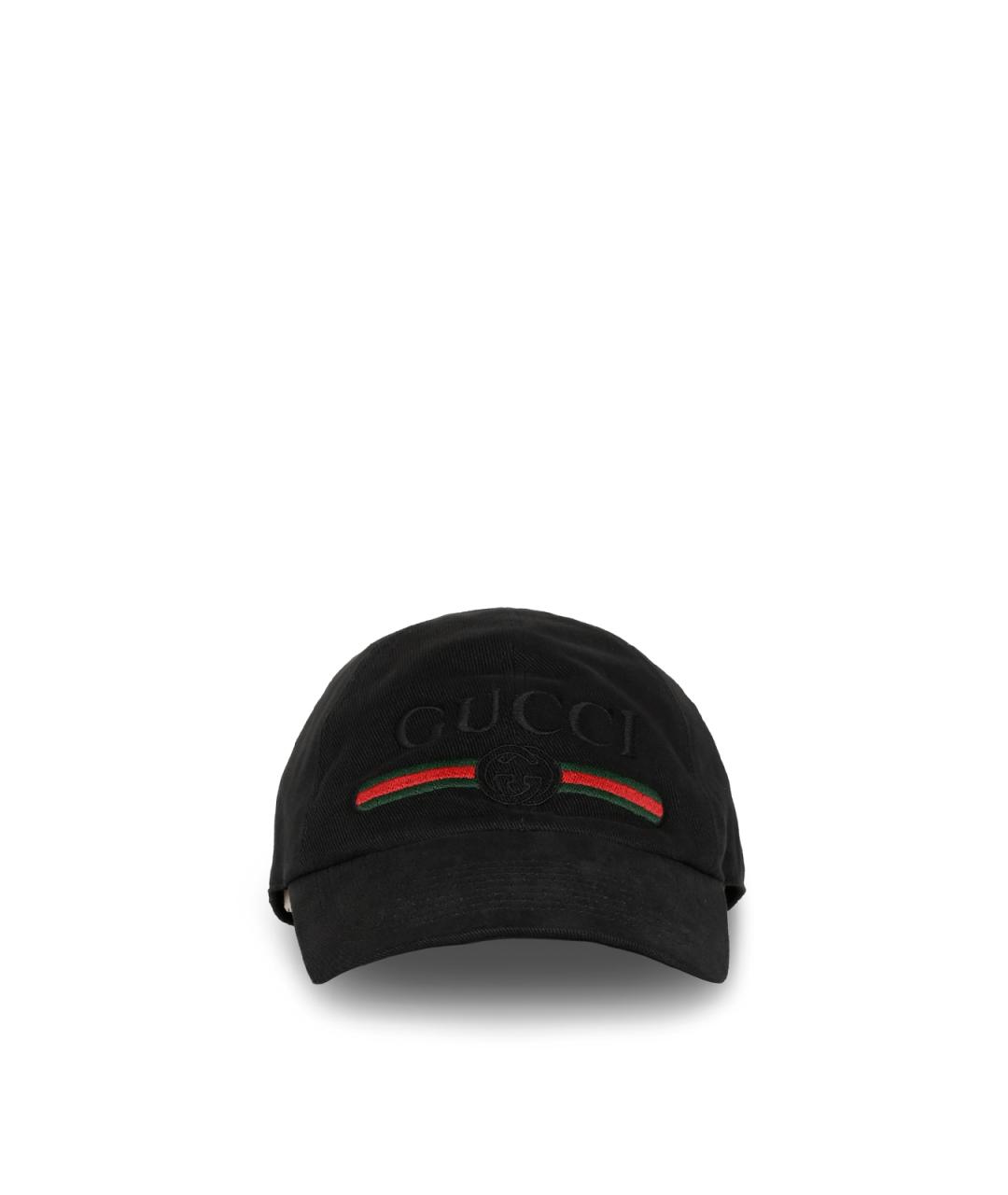 GUCCI Черная хлопковая кепка/бейсболка, фото 1