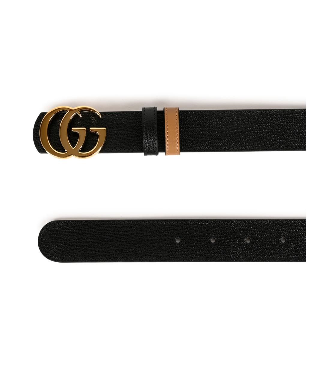 GUCCI Черный кожаный ремень, фото 2