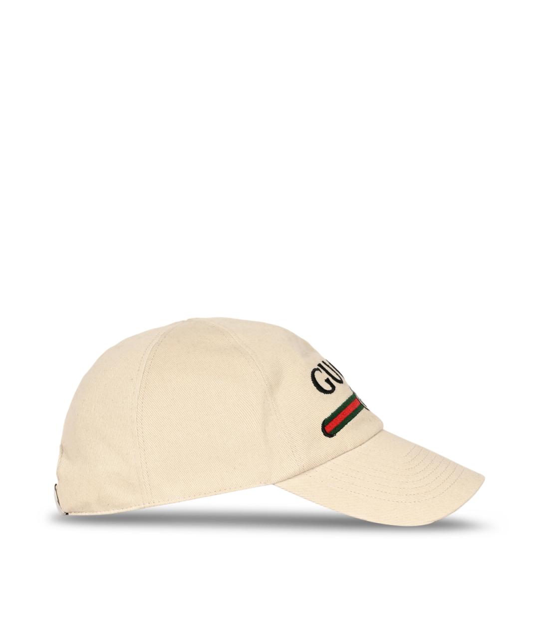 GUCCI Бежевая хлопковая кепка/бейсболка, фото 2