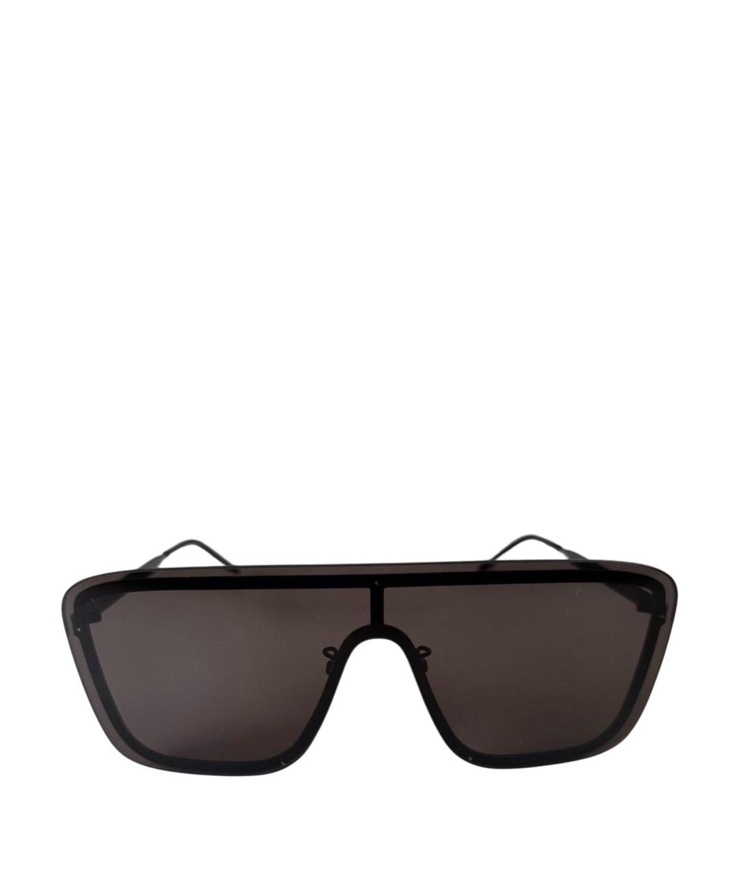 SAINT LAURENT Черные металлические солнцезащитные очки, фото 1