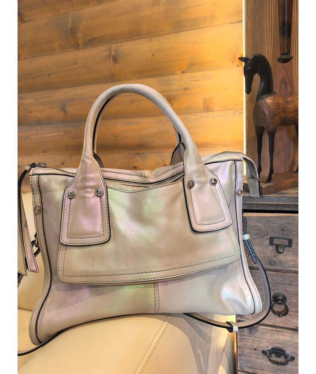 SPORTMAX Мульти кожаная сумка с короткими ручками, фото 9
