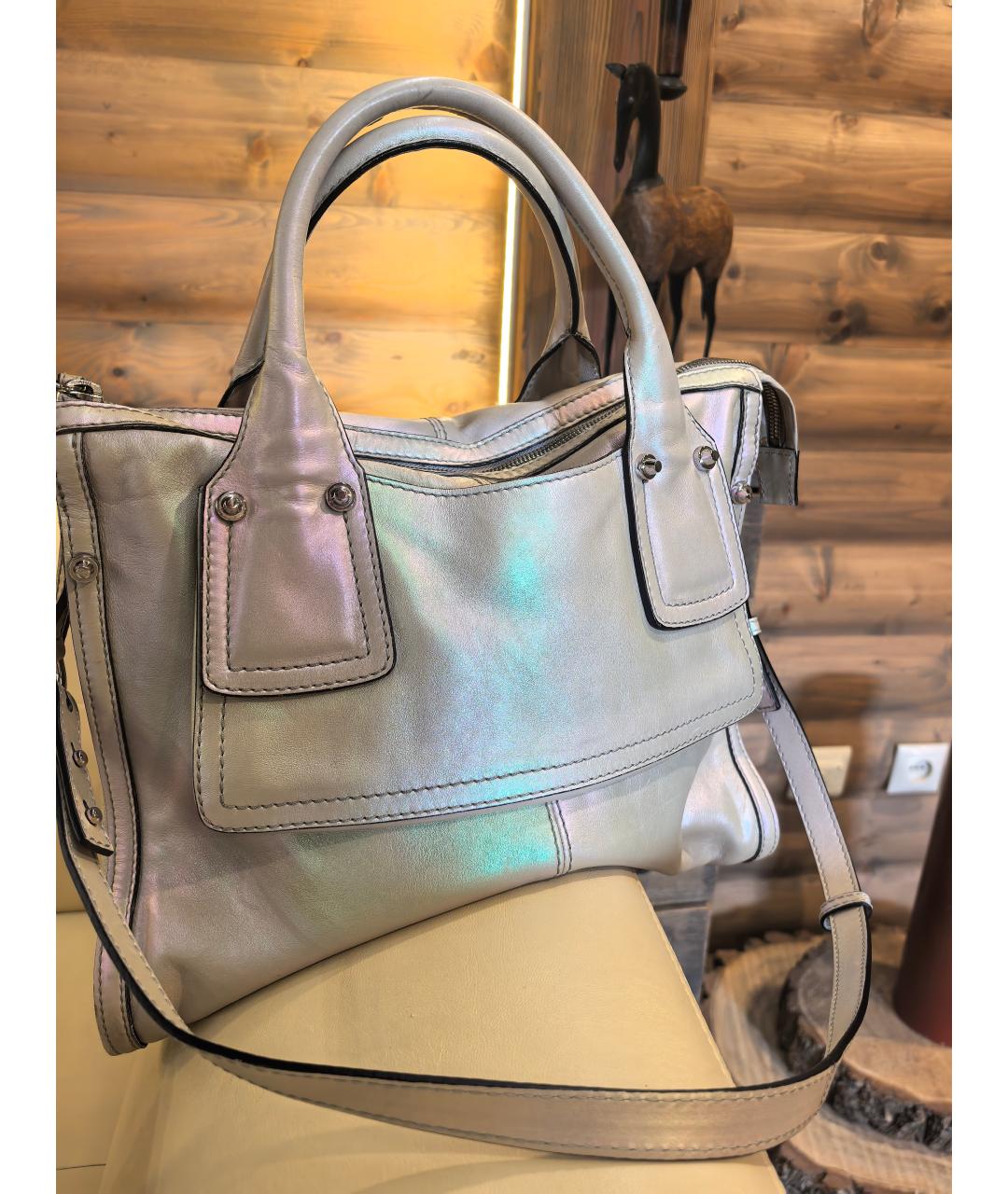 SPORTMAX Мульти кожаная сумка с короткими ручками, фото 2