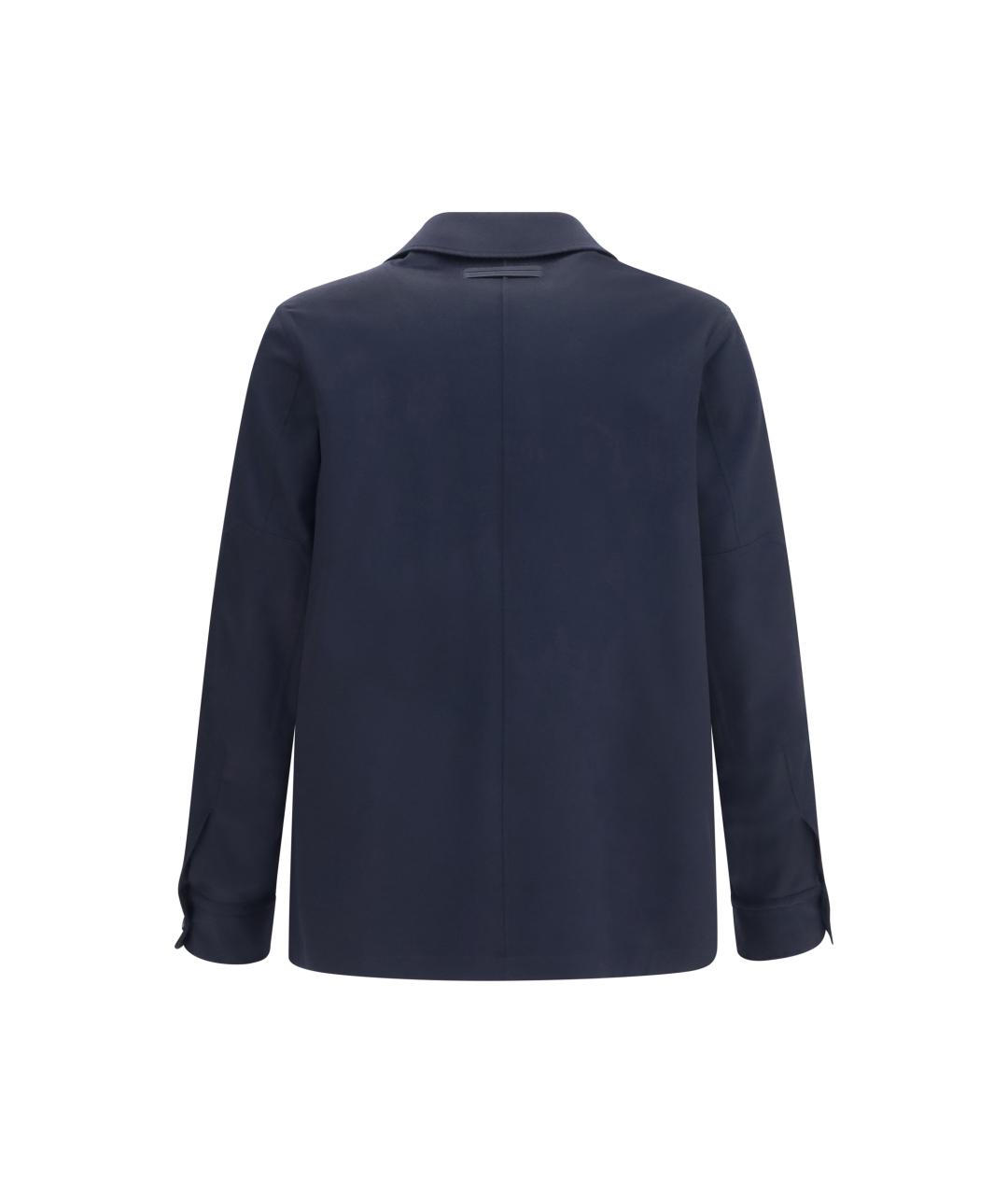 ZEGNA Темно-синяя кашемировая кэжуал рубашка, фото 2