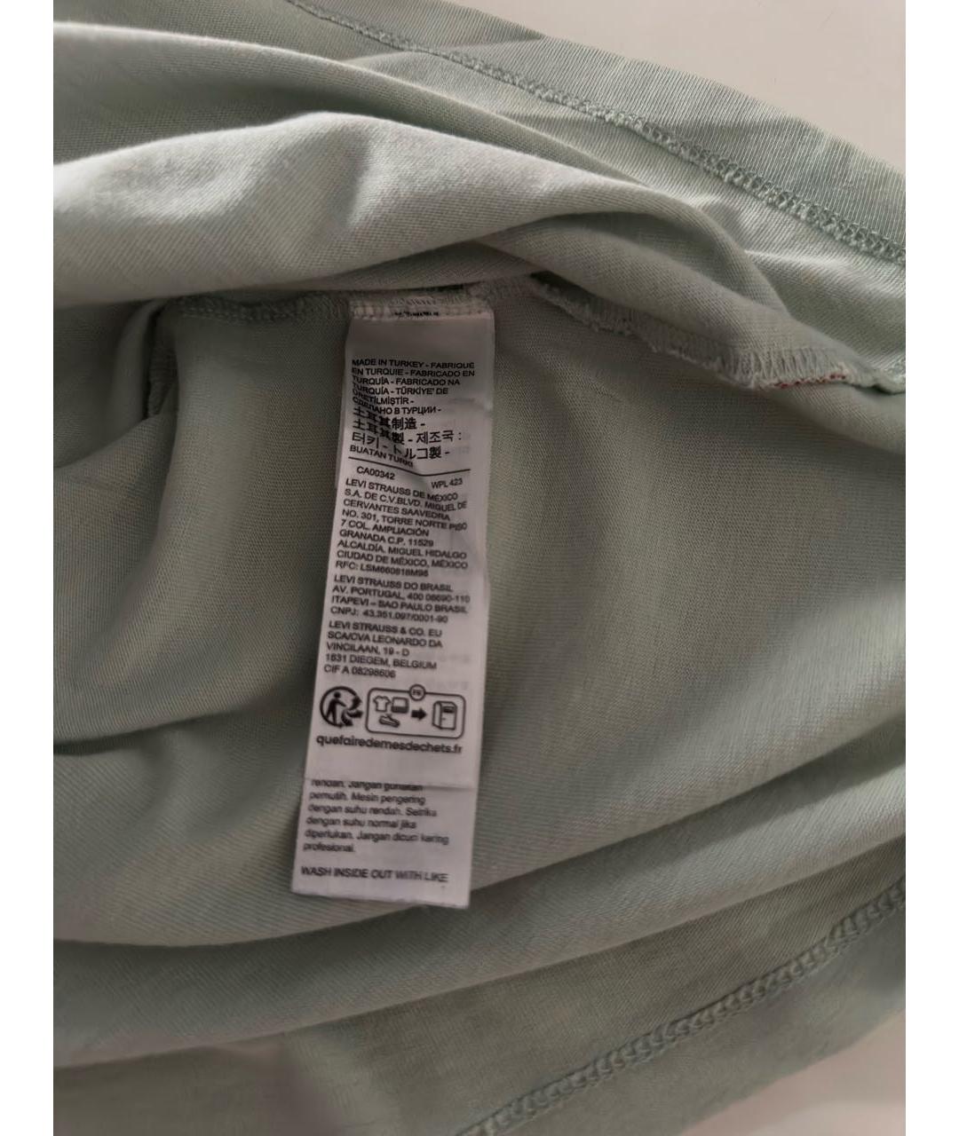 LEVI'S Зеленая хлопковая футболка, фото 6