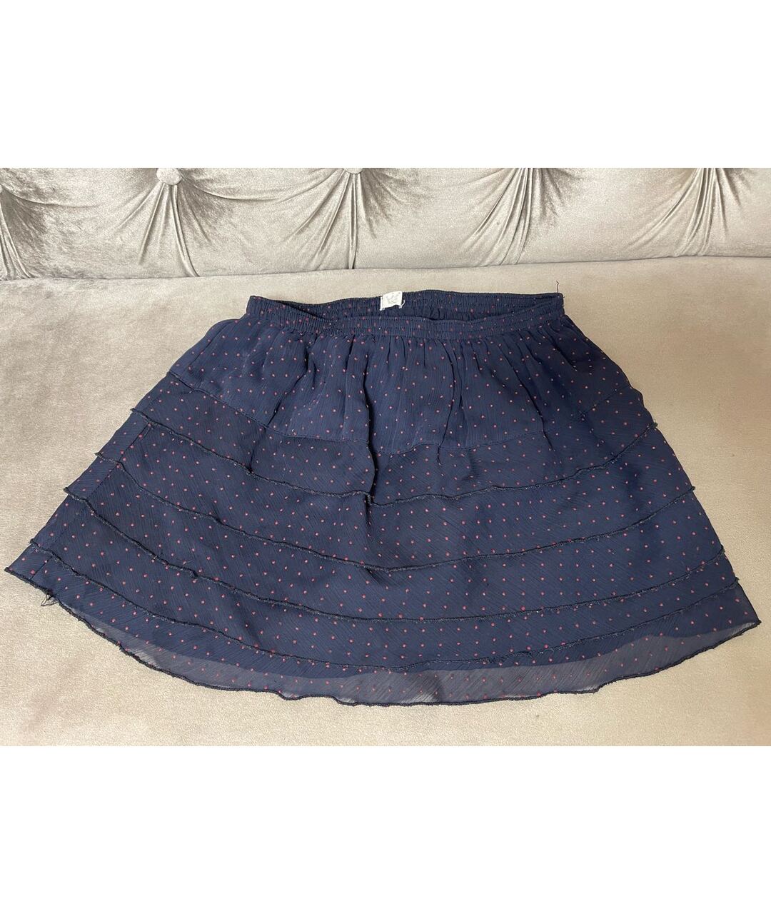 TRUSSARDI Темно-синяя полиэстеровая юбка, фото 9