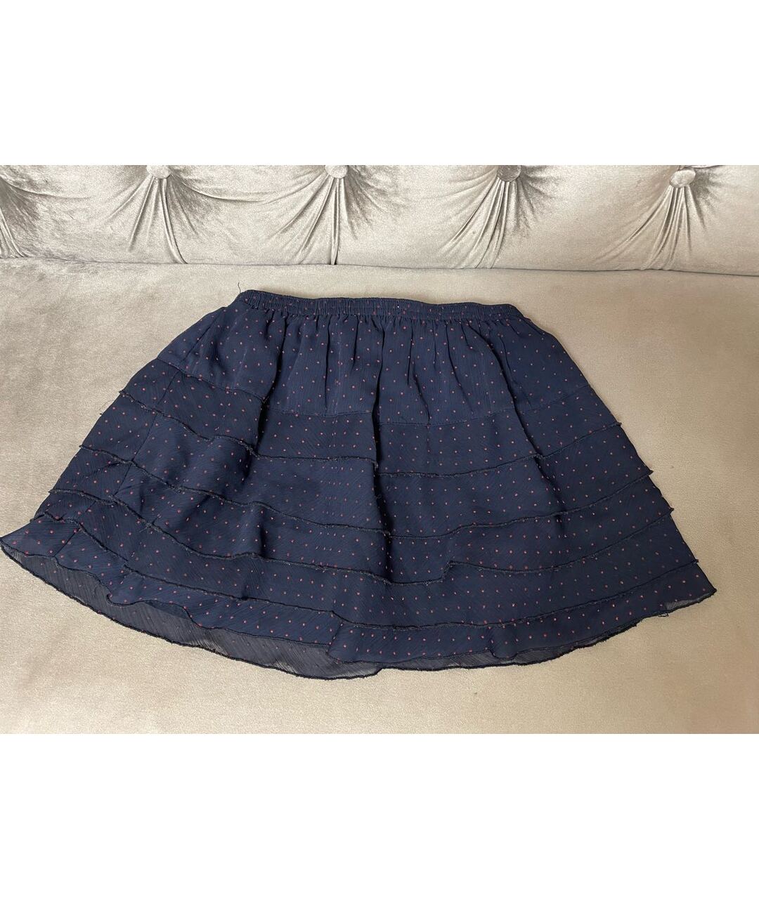 TRUSSARDI Темно-синяя полиэстеровая юбка, фото 2